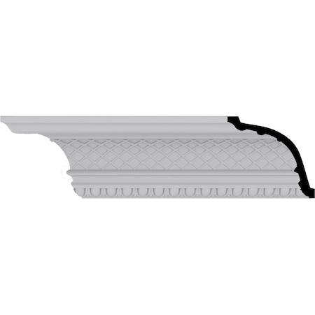Ekena Millwork 6"H x 6 3/8"P x 8 7/8"F x 94 1/2"L, (1 3/8" Repeat), Brightton Crown Moulding MLD06X06X09BR